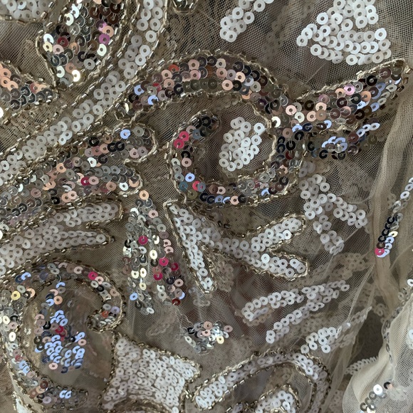 White sheer embellished top - Picture 3 of 4